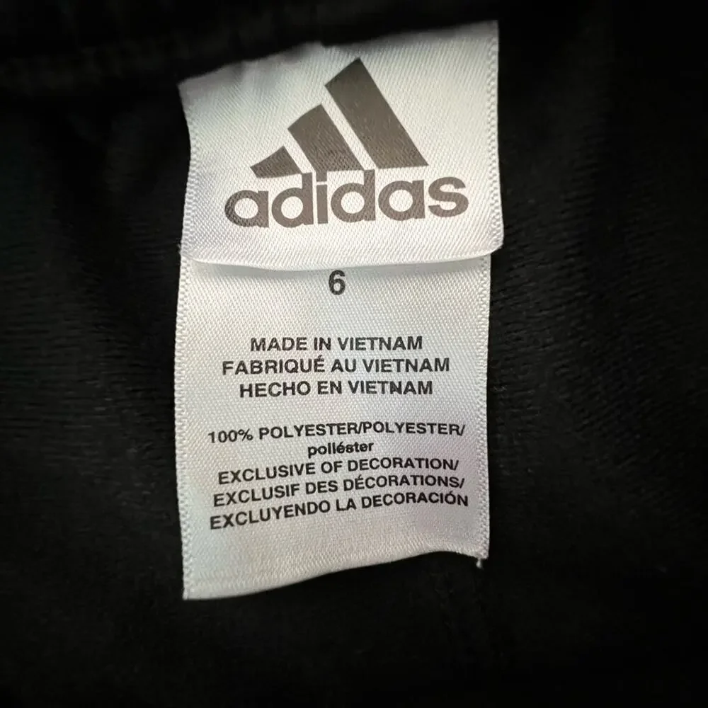 ADIDAS GIRLS TWO PIECE -FULL ZIP JACKET/PANTS SIZE 6 MINT